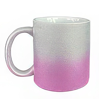 Brokatowy kubek do sublimacji, 330 ml, srebrno-fioletowy