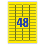 Self-adhesive durable labels Heavy Duty polyester film for monochrome laser printers and copiers - 48 labels per sheet