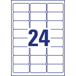 Self-adhesive durable labels Heavy Duty polyester film for inkjet printers - 24 labels per sheet