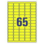 Samoprzylepne usuwalne etykiety papierowe kolorowe do wszystkich rodzajów drukarek - 65 etykiet na arkuszu