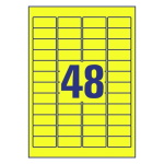 Samoprzylepne usuwalne etykiety papierowe kolorowe do wszystkich rodzajów drukarek - 48 etykiet na arkuszu