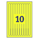 Samoprzylepne etykiety identyfikacyjne opaski foliowe poliestrowe do drukarek laserowych - 10 etykiet na arkuszu