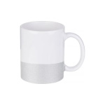 Sublimation mug with glitter stripe