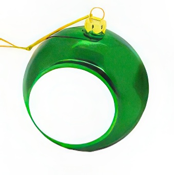 Bombka choinkowa do sublimacji, kolor - zielony, 8 cm