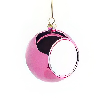 Bombka choinkowa do sublimacji, kolor - różowy, 8 cm