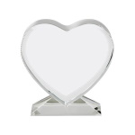 Heart-shaped statuette for sublimation printing and laser engraving