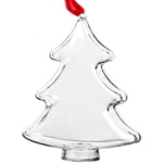 Photo Christmas ornament with red ribbon - christmas tree