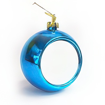Bombka choinkowa do sublimacji, kolor - niebieski, 8 cm