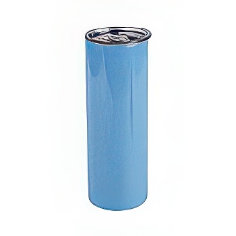 Kubek typu tumbler ze słomką do sublimacji i graweru niebieski, 600 ml
