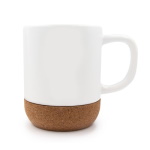 White mug with a cork stand for sublimation