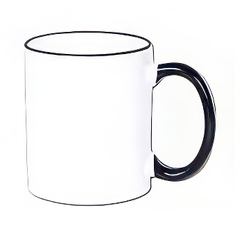 Kubek do sublimacji - kolorowy rant i uchwyt, 330 ml