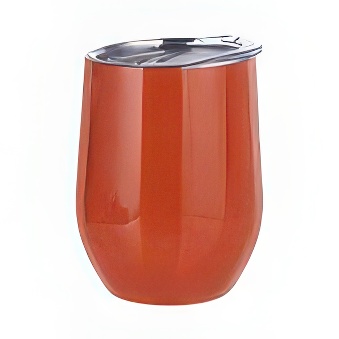 Podróżny, metalowy kubek termiczny do grawerowania, sublimacji, pomarańczowy, 11 cm, 360 ml