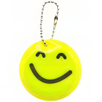 Zawieszka - brelok odblaskowy - emotka happy