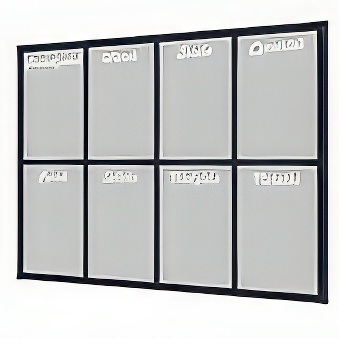 Planer tygodniowy szary - tablica suchościeralna magnetyczna 75 x 100 cm