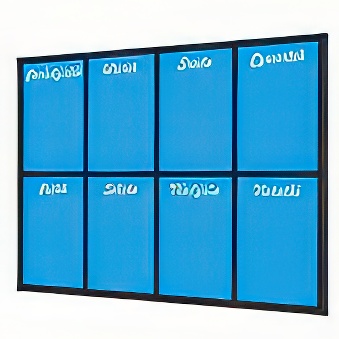 Planer tygodniowy niebieski - tablica suchościeralna magnetyczna 75 x 100 cm