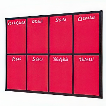 Planer tygodniowy czerwony - tablica suchościeralna magnetyczna 100 x 150 cm