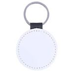 Round eco leather keychain for sublimation - 10 pieces