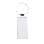Metal rectangular keyring for sublimation and engraving - 12 pieces
