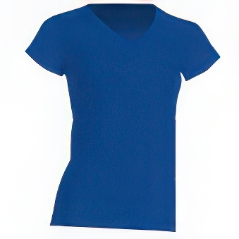 Koszulka damska V-neck do nadruku Kolor: niebieski Rozmiar: 2XL
