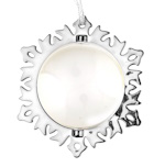Photo Christmas ornament - silver snowflake