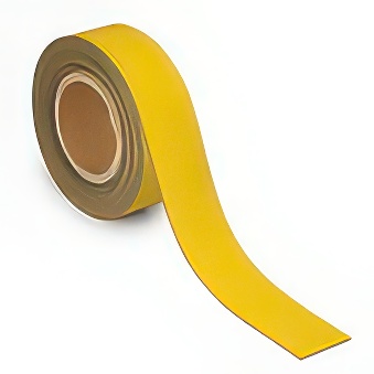Pasek magnetyczny suchościeralny żółty, 5 cm x 10 m