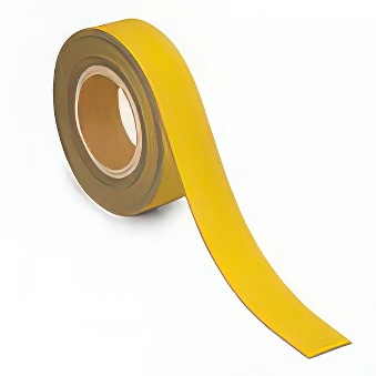 Pasek magnetyczny suchościeralny żółty, 4 cm x 10 m