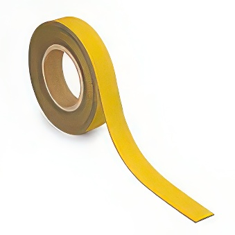 Pasek magnetyczny suchościeralny żółty, 3 cm x 10 m