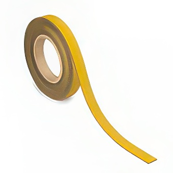 Pasek magnetyczny suchościeralny żółty, 2 cm x 10 m