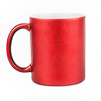 Brokatowy kubek do sublimacji, 330 ml, czerwony