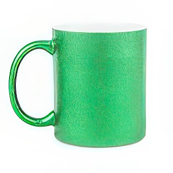 Brokatowy kubek do sublimacji, 330 ml, zielony