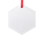 Glass pendant - hexagon