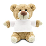 Light Beige Teddy Bear with a white T-shirt for printing