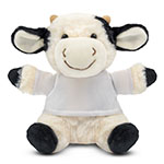 Teddy cow with a white T-shirt for printing