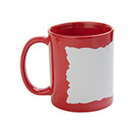 Red mug with white field for sublimation