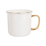 Vintage Sublimation Mug -  Gold Rim and Handle