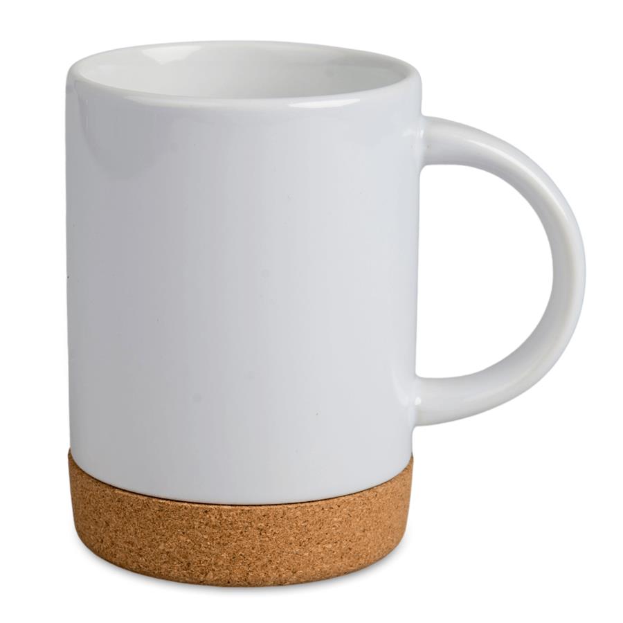 White mug with a cork stand for sublimation