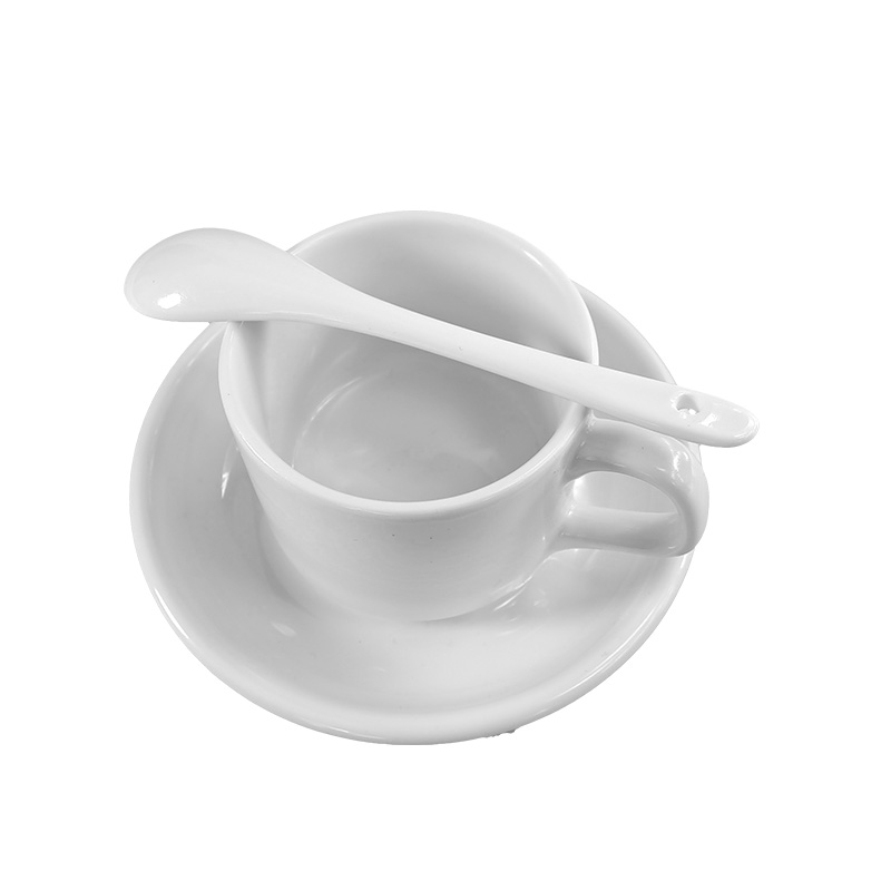 Cup with saucer and spoon for sublimation