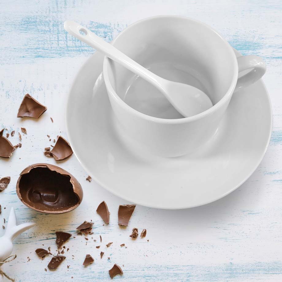 Filiżanka do sublimacji ze spodkiem i łyżeczką