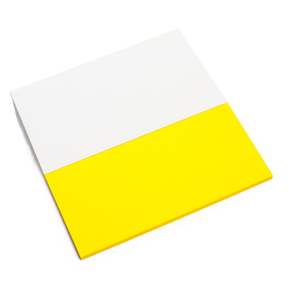 Electrostatic dry-wippe erase notes - yellow