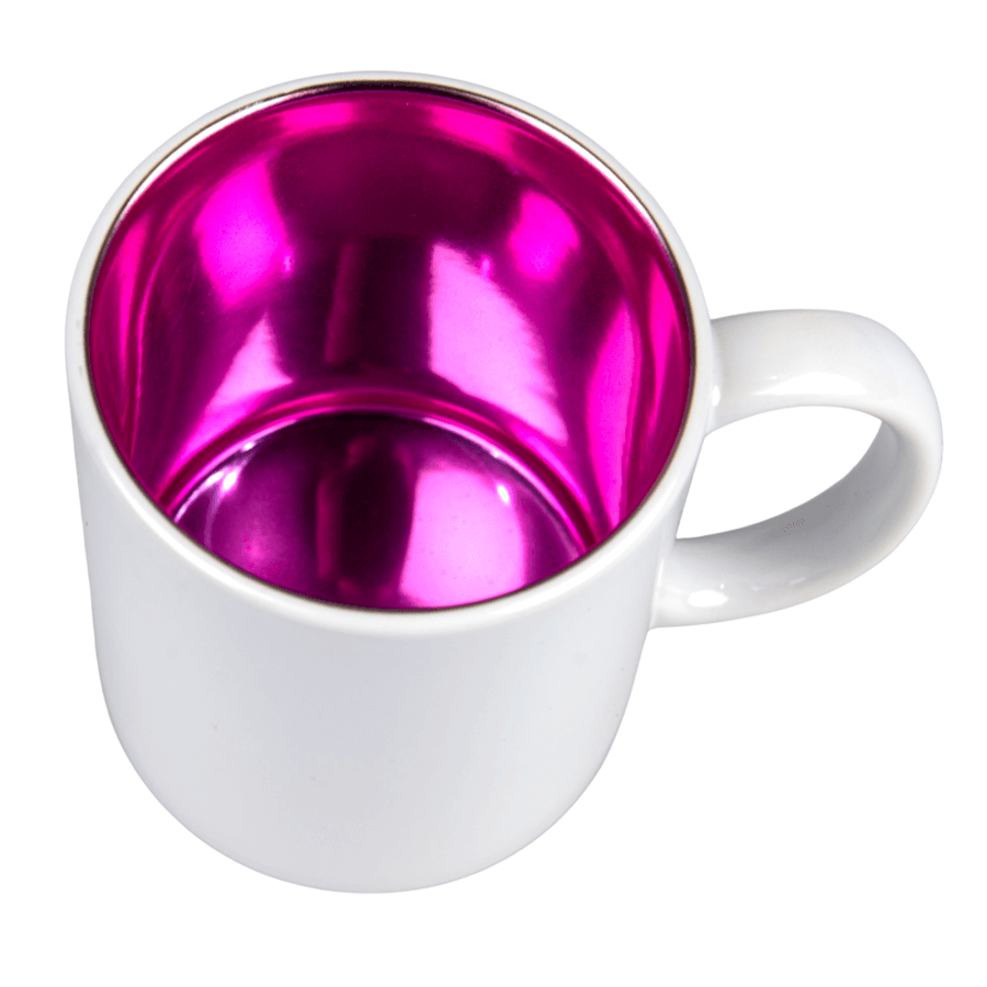 Inside color outside white sublimation mug