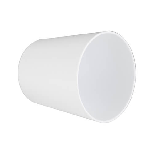 Plastic unbreakable mug for sublimation overprint, without handle