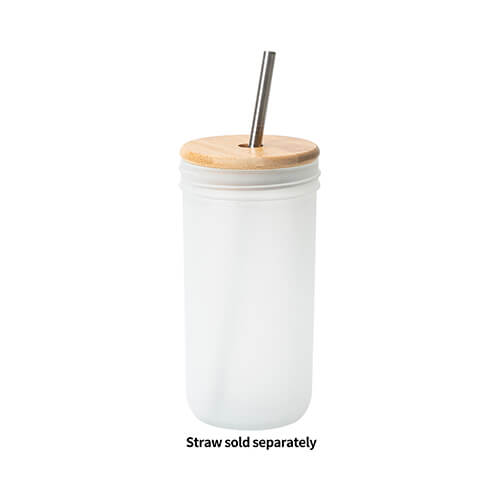 Kubek - słoik szklany, szroniony do sublimacji (Mason Jar), z pokrywką