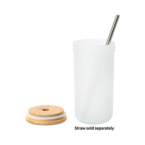 Kubek - słoik szklany, szroniony do sublimacji (Mason Jar), z pokrywką
