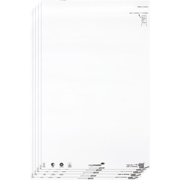 5 Grid flipchart paper pads with 20 sheets 