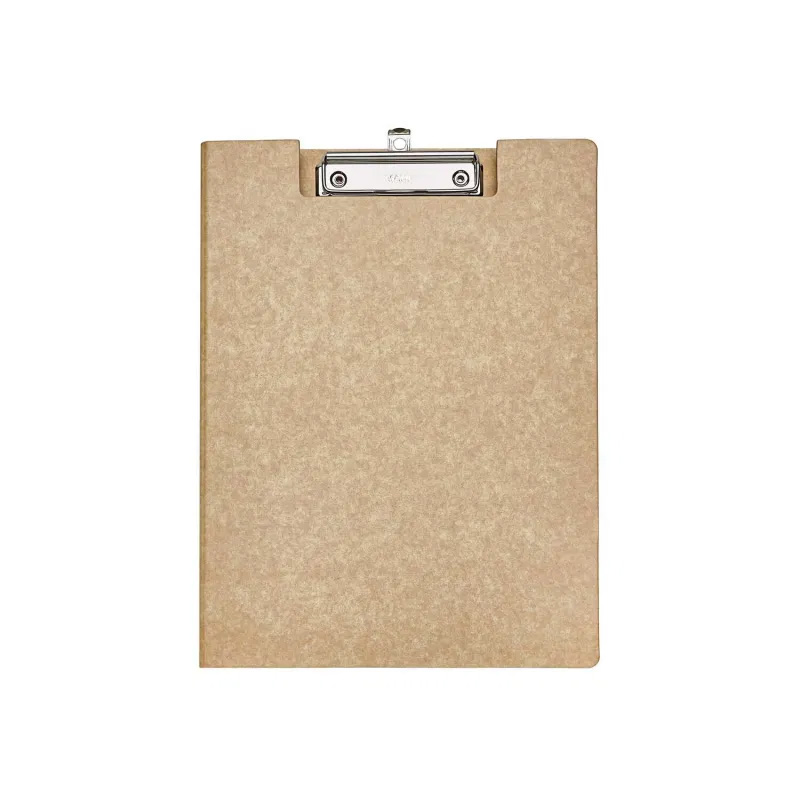 A4 clipboard folder brown ; sturdy cardboard