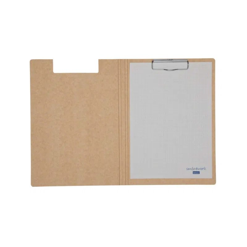 A4 clipboard folder brown ; sturdy cardboard