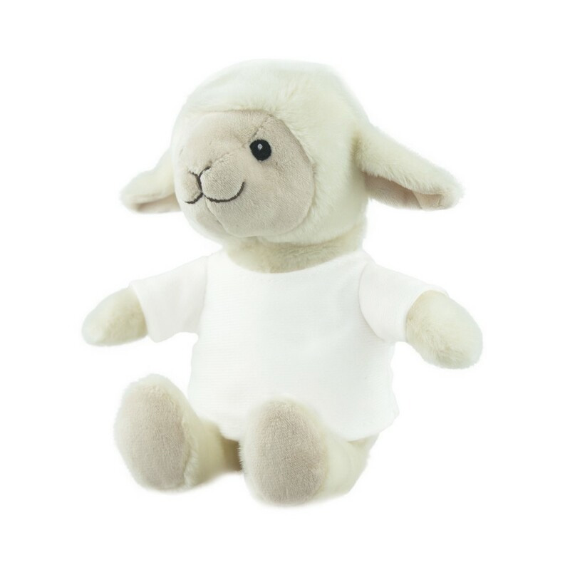 Teddy sheep with a white T-shirt for sublimation