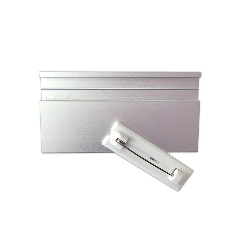 ID plate with safety pin 