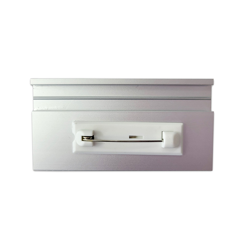 ID plate with safety pin 