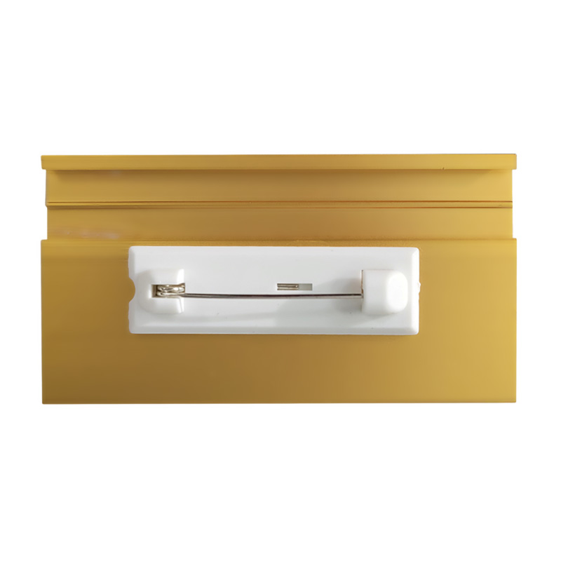 ID plate with safety pin 